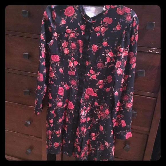 Like new! The kooples rose print shirt dress. - Picture 1 of 4